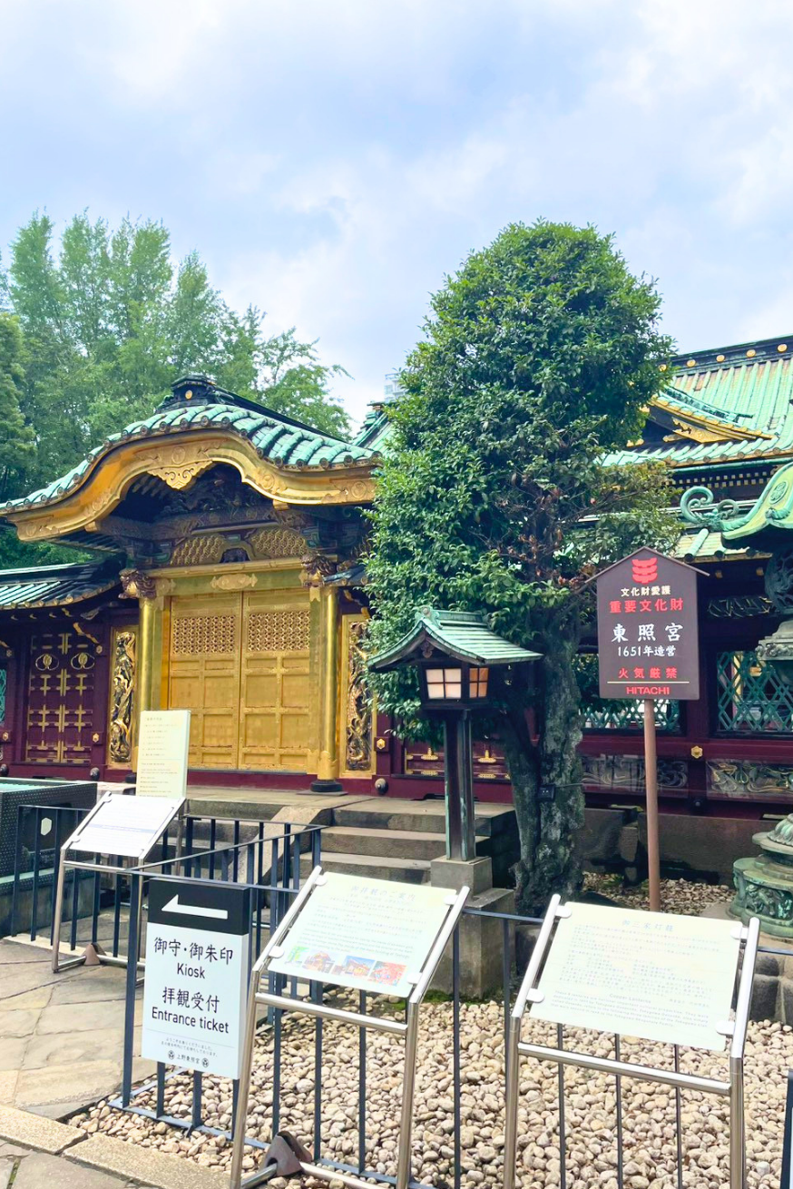 上野東照宮の金色に輝く唐門