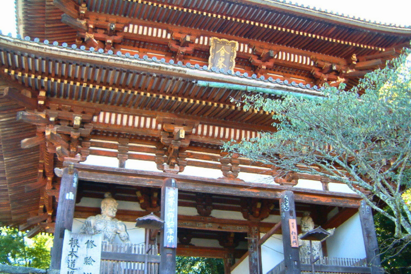 解体修理中の仁王門(写真は解体前)